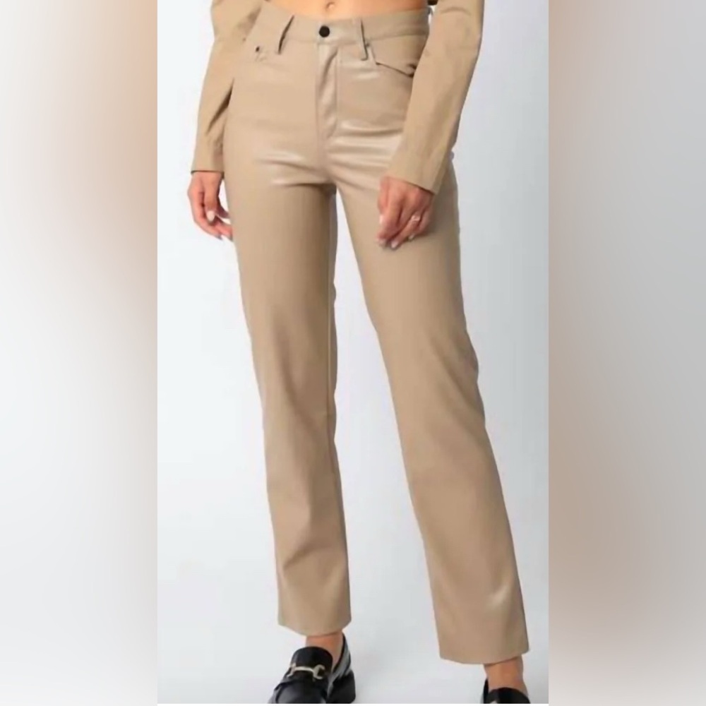OLIVACEOUS Eden Vegan Leather Pants